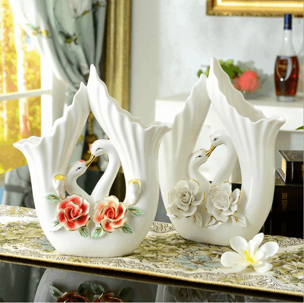 Ceramic swan showpieces - Image 2