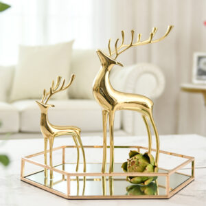 Copper Deer Couple Ornament