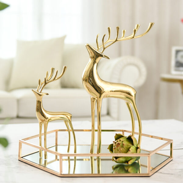 Copper Deer Couple Ornament