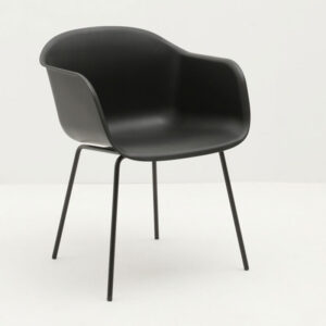 PP Dining Chair Metal leg (Black)