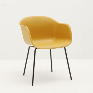 PP Dining Chair Metal leg (Orange)