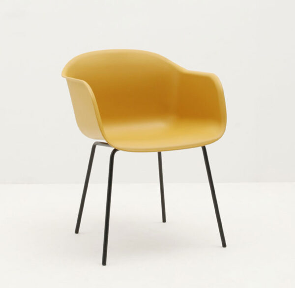 PP Dining Chair Metal leg (White) - Image 3