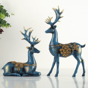 Lovers deer resin craftwork (blue)