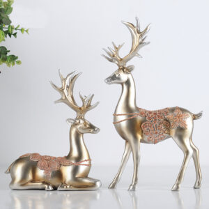 Lovers deer resin craftwork (Silver)