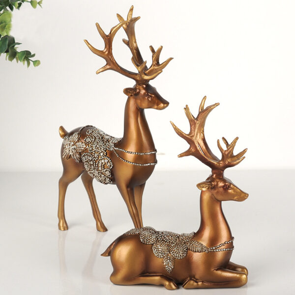 Lovers deer resin craftwork (chocolate) - Image 2