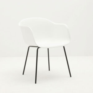 PP Dining Chair Metal leg (White)