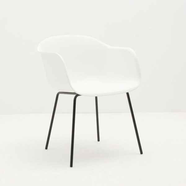 PP Dining Chair Metal leg (White)