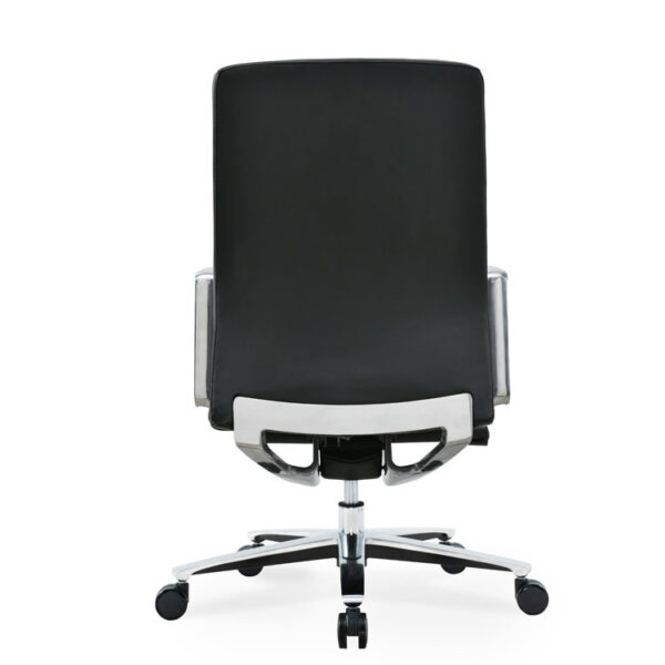 Low Back Stripe Leather Office Staff Chair - Image 2