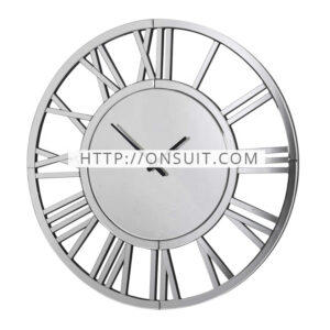 Silver Metal Wall Clock