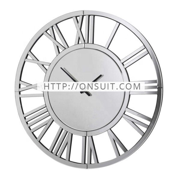 Silver Metal Wall Clock