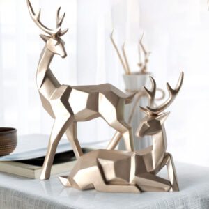 Standing Deer Statue sculpture (Silver)