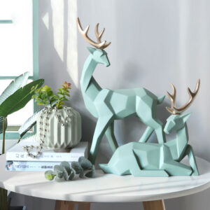 Standing Deer Statue sculpture (turquoise)