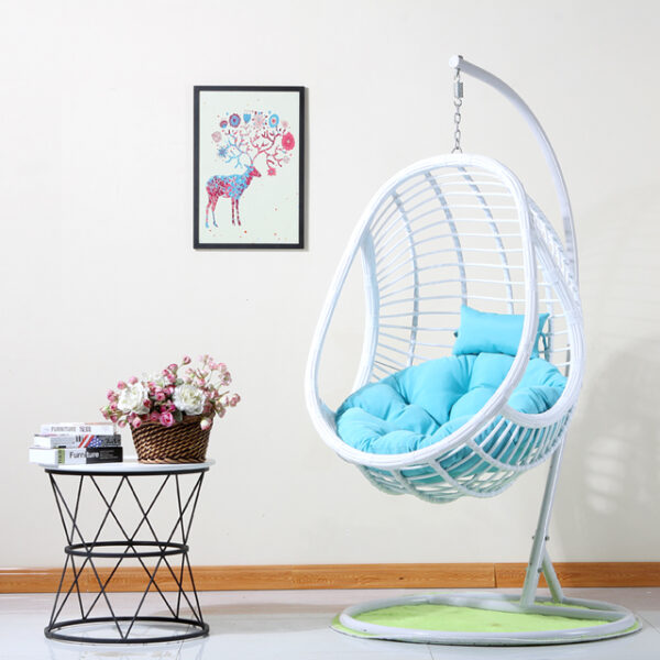 Garden Hanging Chair Rattan (White)