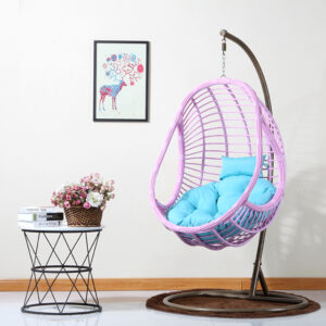 Garden Hanging Chair Rattan (Pink)