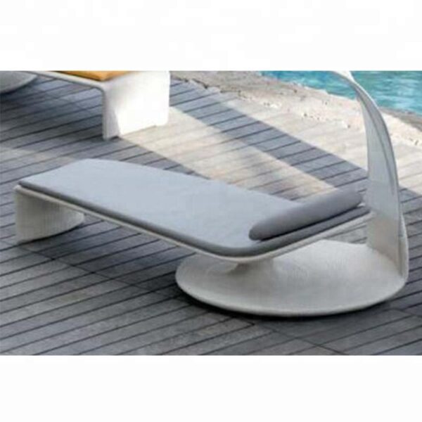 Modern Rattan Outdoor Sun Lounge - Image 2