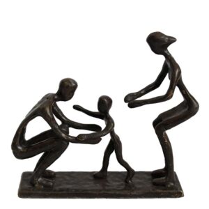 Cast iron metal craft sculpture family