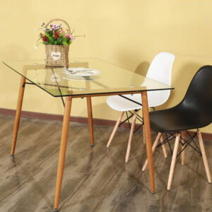 European modern glass dining table (Family)