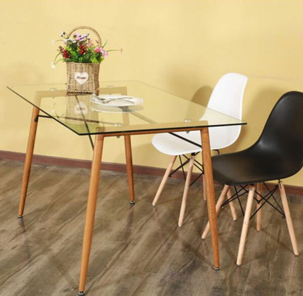 European modern glass dining table (Modern) - Image 3
