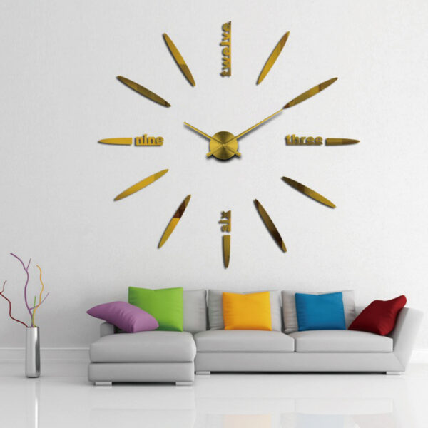 3D Wall Clock Copper