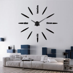 3D Wall Clock Silver