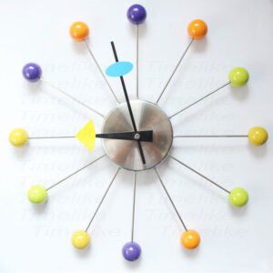Colorful Rolling Ball Clock Metal Decorative Wall Clock